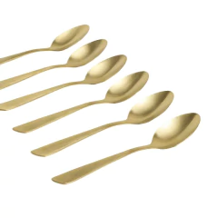 Set x 6 Cucharitas Dorado Mate Lisboa 15 Cm - comprar online
