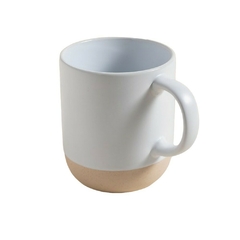 Taza Mug de Cerámica Negro Base Beige 550 Ml - tienda online