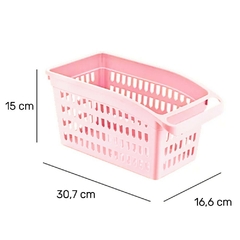 Canasto para Organizar Heladera Rosa (19x15) - comprar online
