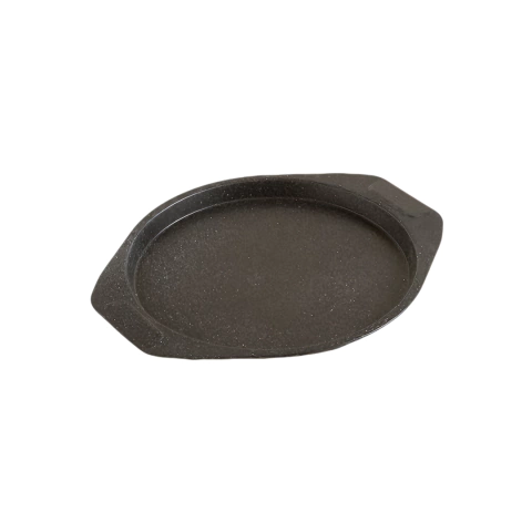 Molde De Acero Negro Granito Redondo 35.5 x 30 x 2 Cm