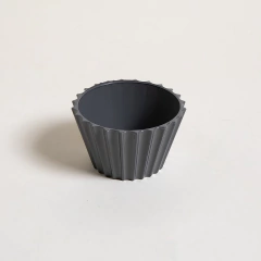 Bowl Conico De Plastico Lineas Horizontales Gris 200 Ml - comprar online