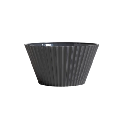 Bowl Conico De Plastico Lineas Horizontales Gris 2000 Ml