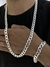 Conjunto grumet 10mm, corrente (70cm) + pulseira - Prata 925