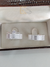 Par de alianças 6mm diamantadas c/ 3 frisos + anel solitário (prata 950)