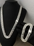 Conjunto duplo grumet 13mm, corrente (70cm) + pulseira - Prata 925 - loja online