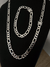 Conjunto 3x1 8mm, corrente (70cm) + pulseira - Prata 925 - comprar online