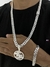 Conjunto grumet 10mm, corrente + pulseira + pingente são jorge - Prata 925
