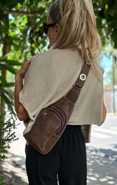 FRIDA CUERO GRANEADO PAMPA CHOCO - comprar online