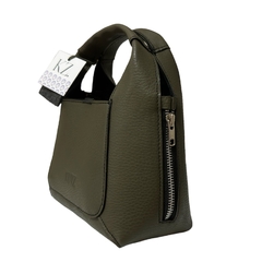 JACINTA CUERO GRANEADO VERDE MILITAR - comprar online