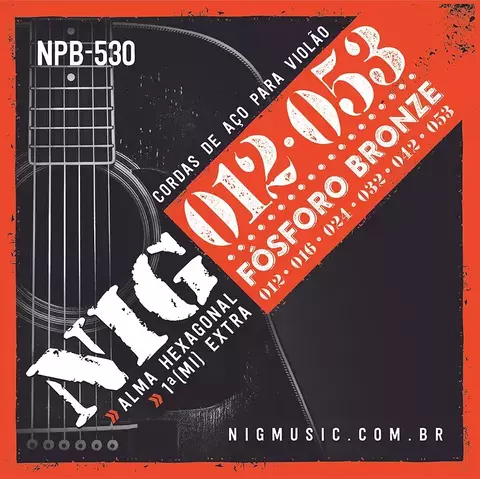 Encordoamento Nig Violão Aço 0.12-053 Phosphor