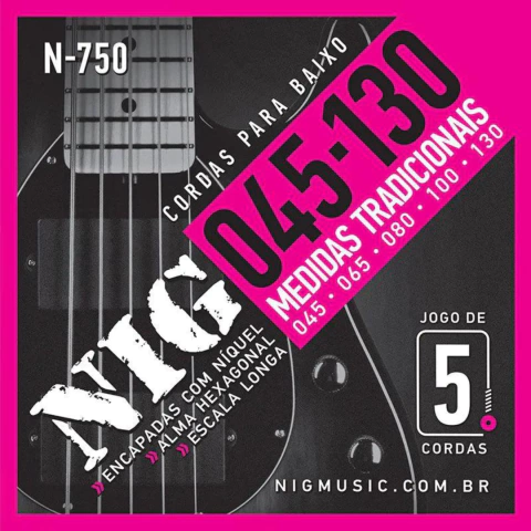 Encordoamento Nig Baixo 5 cordas 0.45-130 - Os melhores encordoamentos você encontra aqui. 