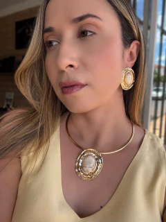 Conjunto orgânico com resina bege - comprar online