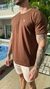 Camiseta Masculina - Algodão Fio 30 Penteado - Marrom - BADU