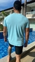 Camiseta Masculina Básica Em Algodão Fio 30 Penteado - Azul - BADU