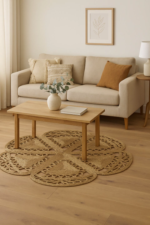 Alfombra De Yute Diametro 150 Cm - comprar online