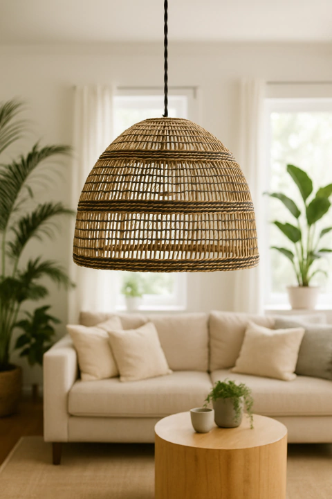 Lampara Colgante De Bambú - comprar online