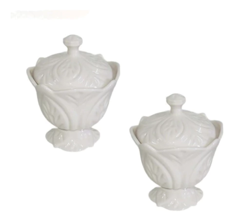 Caramelera De Porcelana Con Tapa (set X 2)