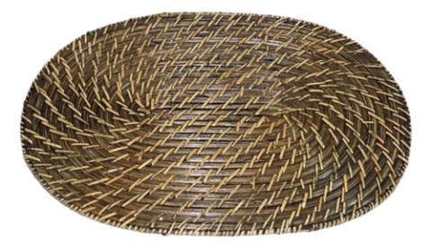 Posa Fuentes / Individual De Bambú Ovalado