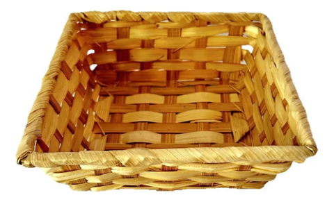 Panera Cuadrada De Bambú Grande