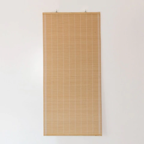 Cortina De Bambú Natural Enrrollable 90x125 Varilla Fina