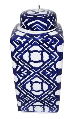 Jarrón Alto Con Tapa