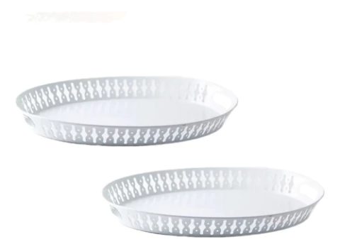 Bandeja Metal Ovalada Grande (pack X 2)