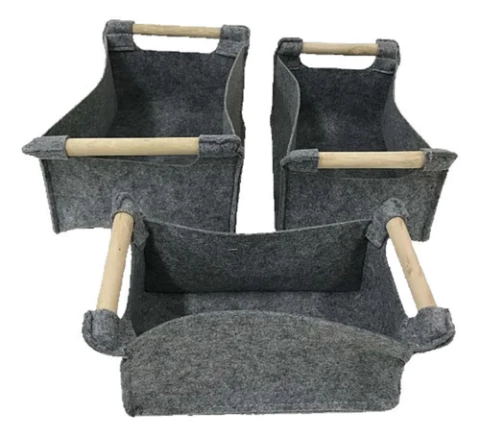 Canastos Organizadores Setx3 De Felpa - Form Home Store