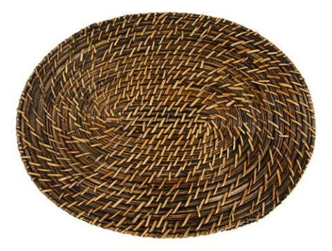 Posafuente De Bambú Ovalado