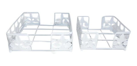 Servilletero Blanco De Metal (set X2)