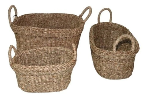 Cestas Ovaladas Con Manija Set X3