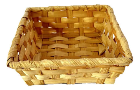 Panera Cuadrada De Bambú Mediana Set X20