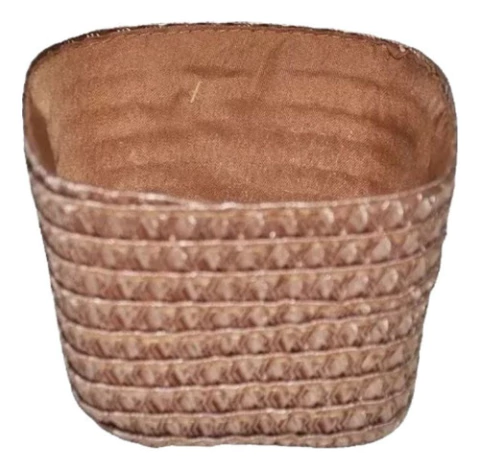 Cesto Chico Cuadrado Marrón