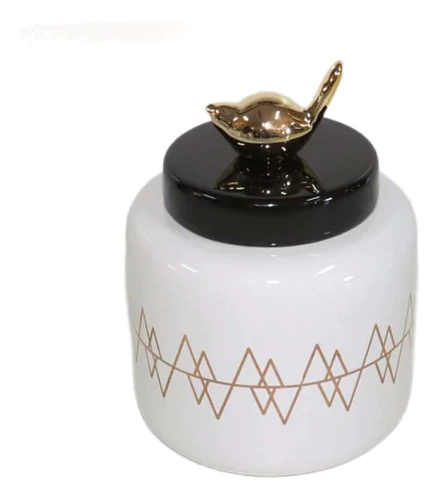 Caramelera De Porcelana Con Detalle En Tapa