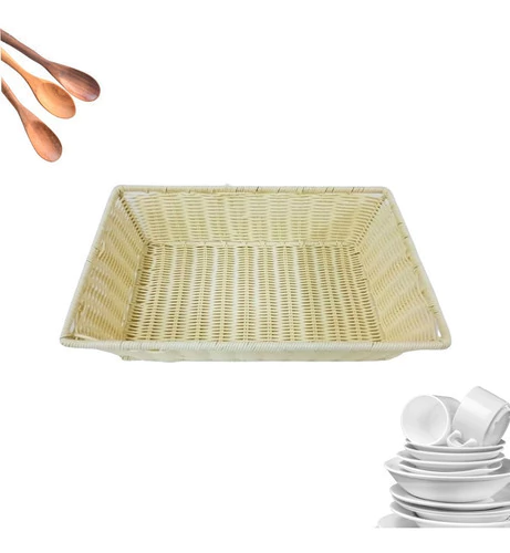 Bandeja Rectangular Crema - Multiusos