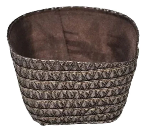 Cesto Chico Cuadrado Marrón Oscuro