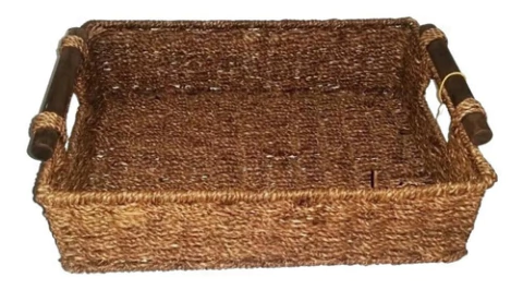 Bandeja Marrón Con Manija