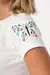 T-SHIRT COM BORDADO BORBOLETA EM FLORES 100% ALGODÃO na internet