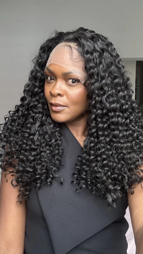 Lace front Sedelia cacheada, Bio Fibra 50 cm