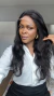 Lace front Lara preto, cabelo humano 60 cm - loja online