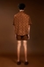 Shorts cintura alta estampa monograma - comprar online