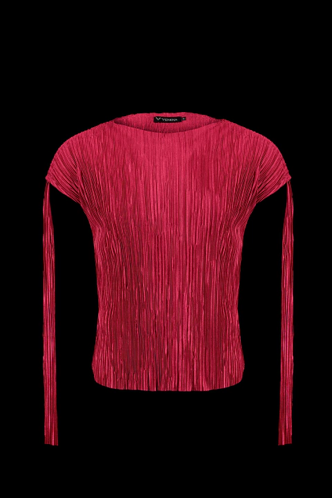 Blusa Plissada magenta