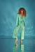 Calça pantalona verde água