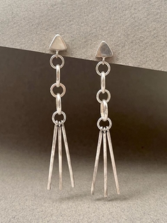 aros puas de plata largo - comprar online