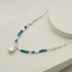 Collar corto cadena Plata 925 con centro de perla en internet