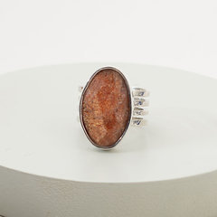 Anillo rulos de plata con sandstone en internet
