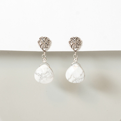 Aros gota flat con base de plata - tienda online