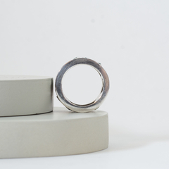 Anillo con circulos de agata verde - tienda online