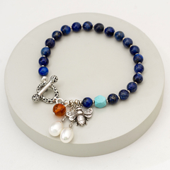 Pulsera de Lapislazuli con dijes