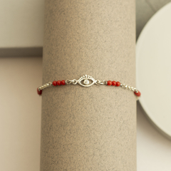 Pulsera cadena piedras y Ojito protector - comprar online