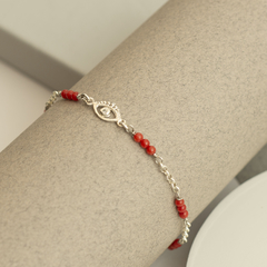 Pulsera cadena piedras y Ojito protector en internet